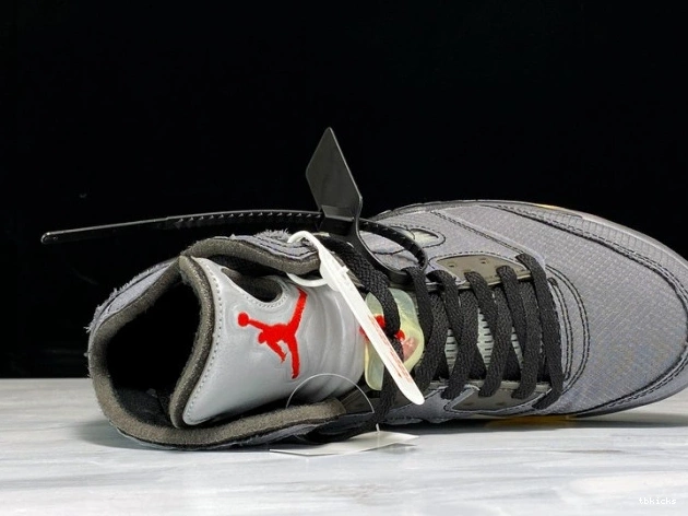 Rep TB Air 5 Off-White CT8480-001 x Jordan Black 0822